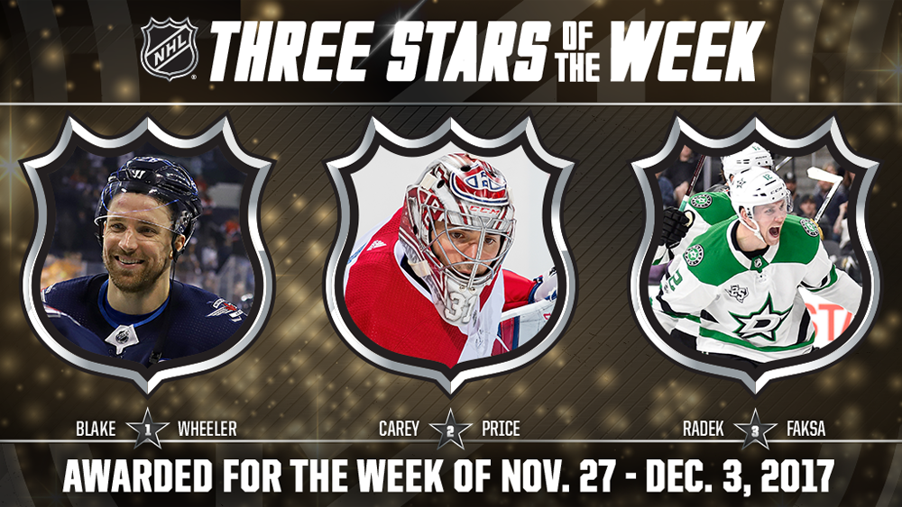 nhl 3 stars of the week