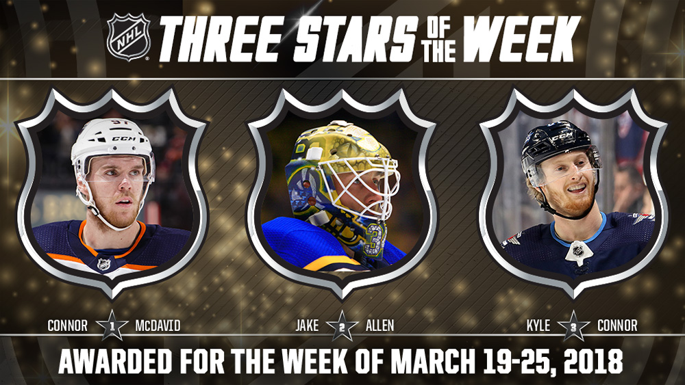 Stars of the Week, McDavid, Allen, Connor