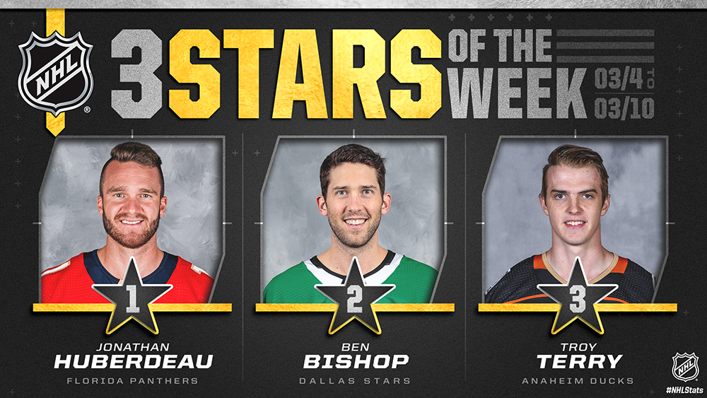 Stars of the Week, Huberdeau, Bishop, Terry