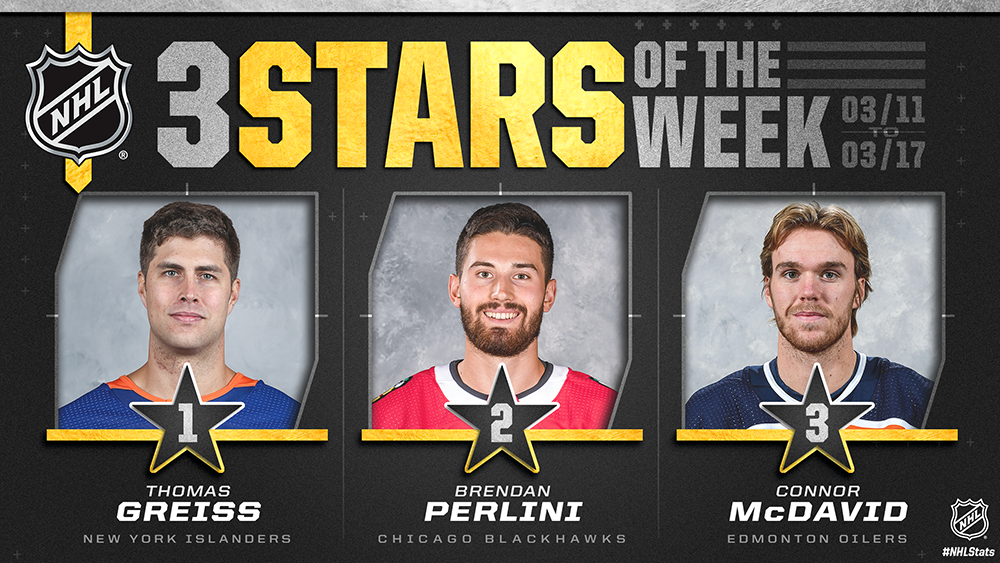 Stars of the Week, Greiss, Perlini, McDavid