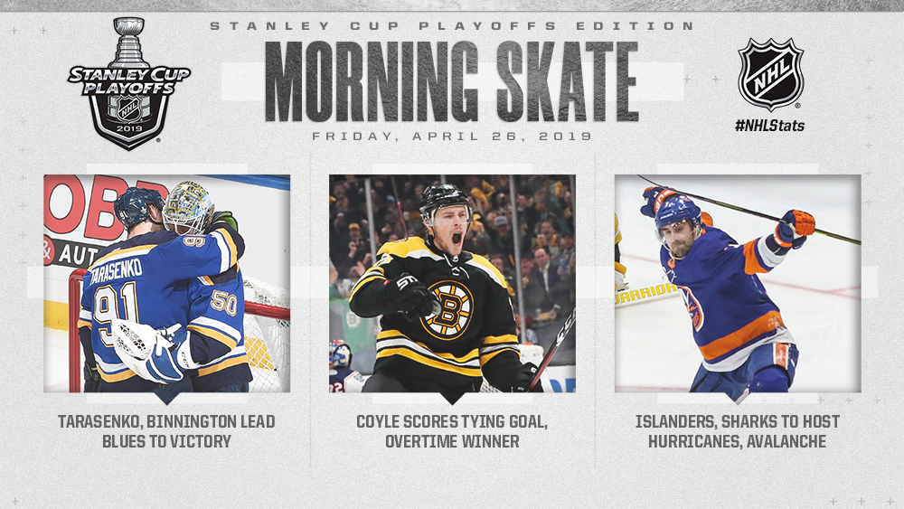 NHL Morning Skate: Stanley Cup Playoffs Edition - April 26, 2019