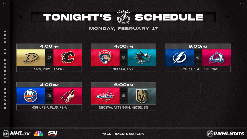 nhl schedule today