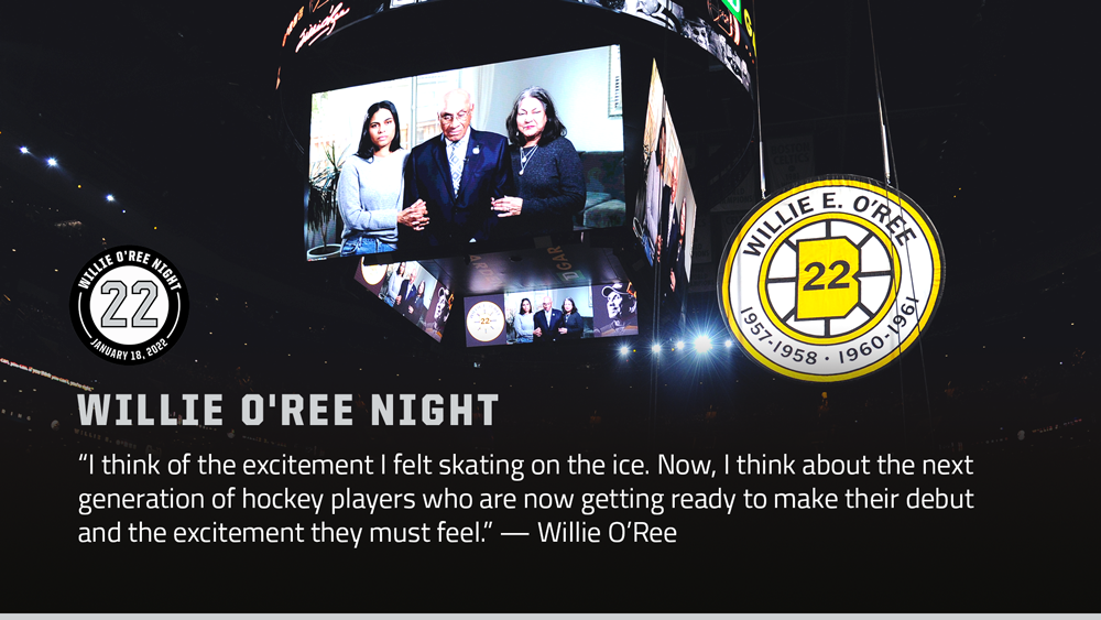 Bruins officially retire No. 22 jersey of Willie O'Ree, NHL's first Black  player