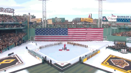 Drone Video of Fenway Park  2023 Discover NHL Winter Classic 