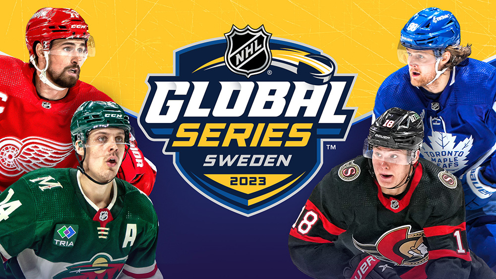 Global Series Stockholm Sweden Minnesota Wild Ottawa Senators Detroit Red Wings Toronto Maple Leafs