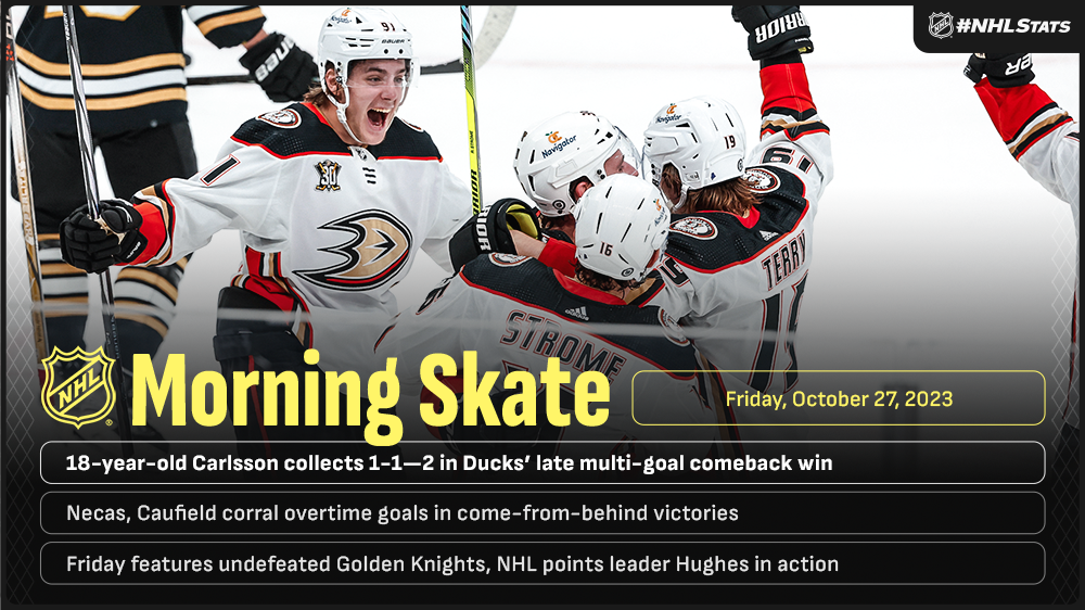 NHL Morning Skate – Oct. 27, 2023