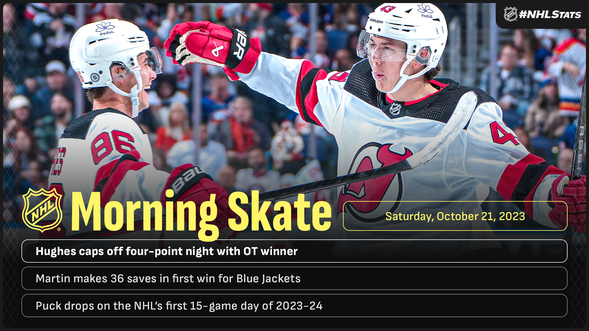 NHL Morning Skate – Oct. 21, 2023