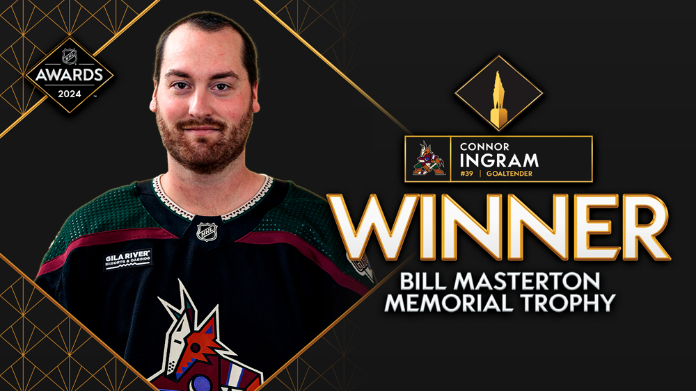 NHL.com Media Site – News – Coyotes' Connor Ingram Awarded Bill Masterton  Trophy