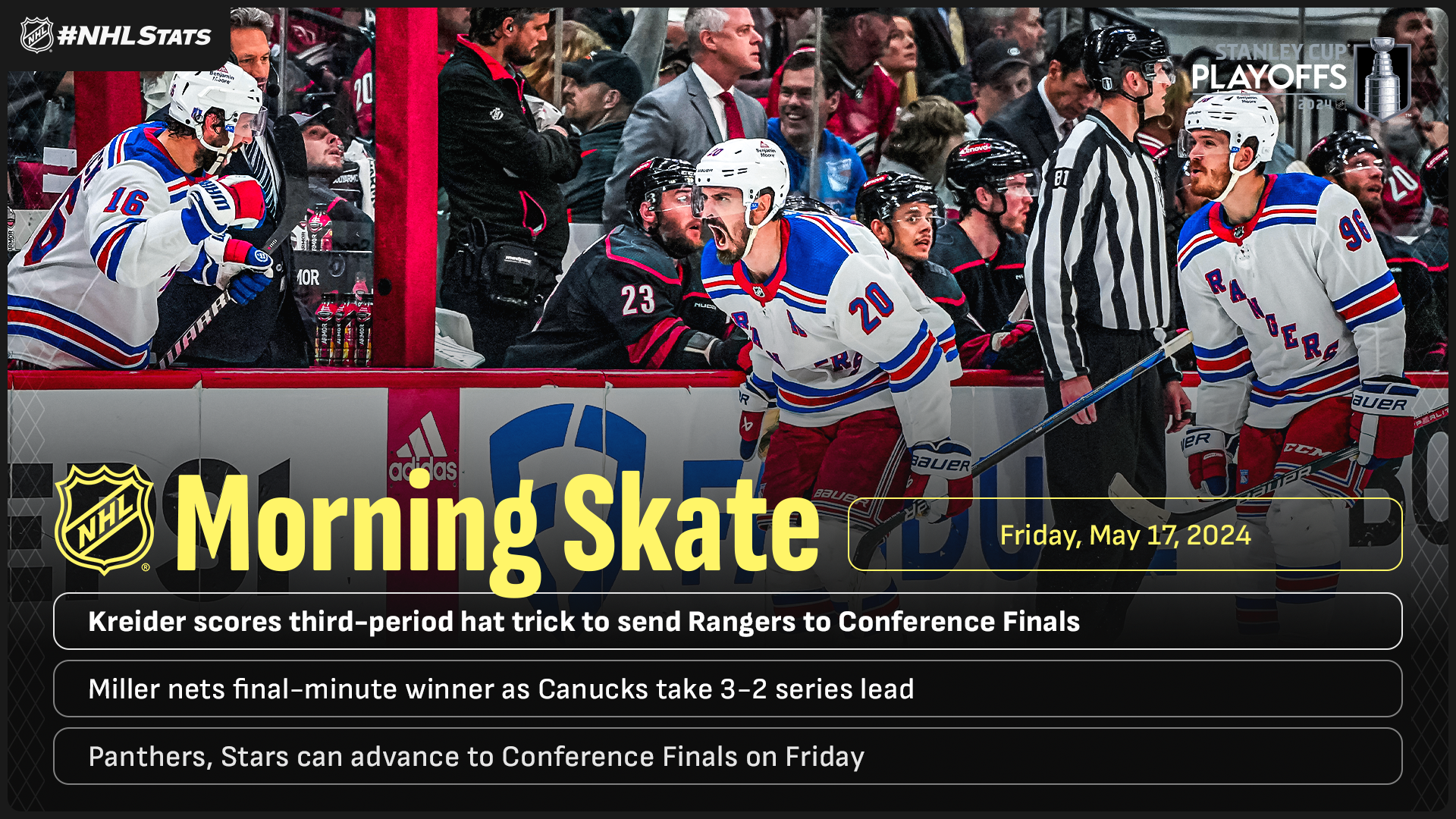 NHL Morning Skate: Stanley Cup Playoffs Edition – May 17, 2024