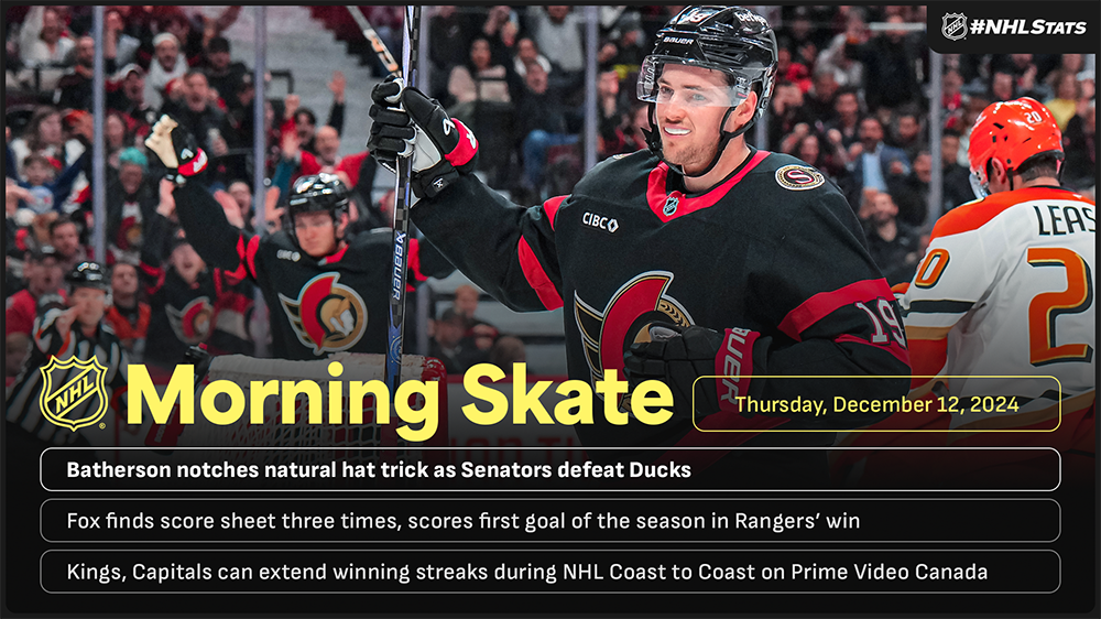 NHL Morning Skate – Dec. 12, 2024