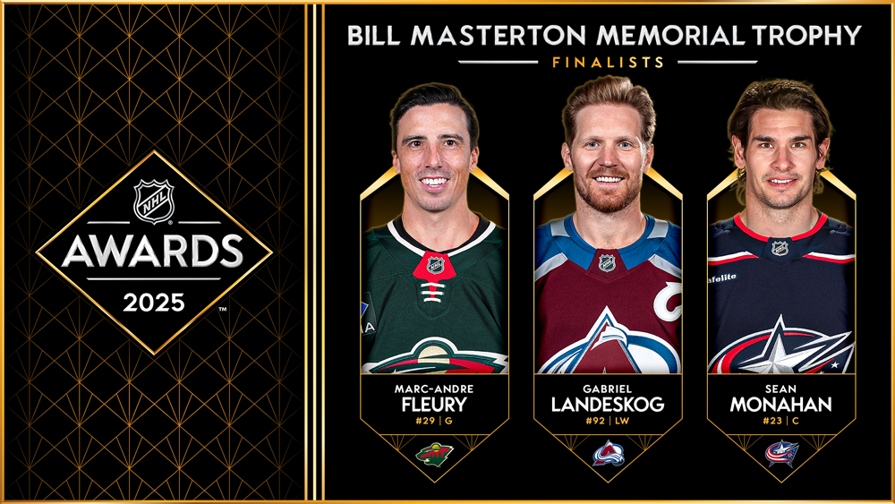 Fleury, Landeskog and Monahan Voted Masterton Trophy Finalists | Pro Hockey News