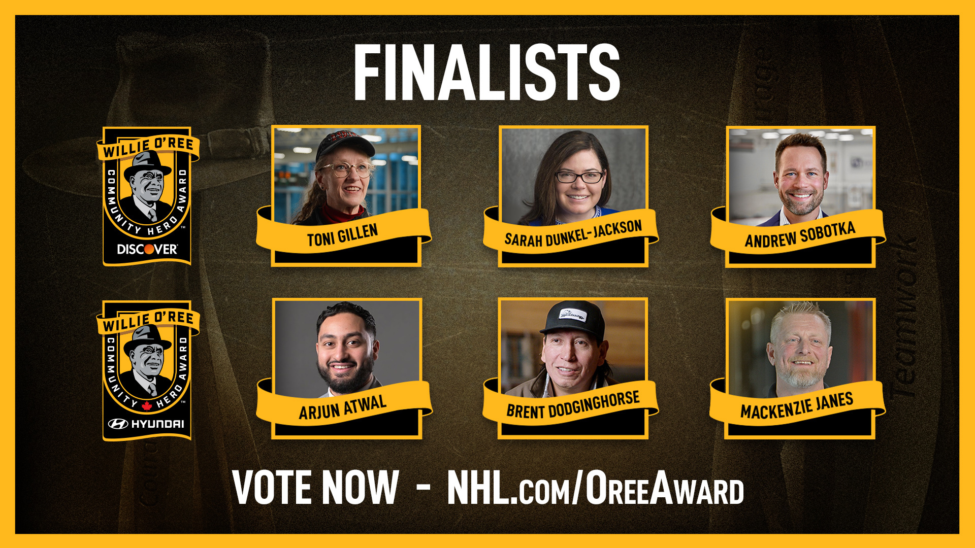 NHL Awards Willie O'Ree Community Hero Finalists Hyundai Discover