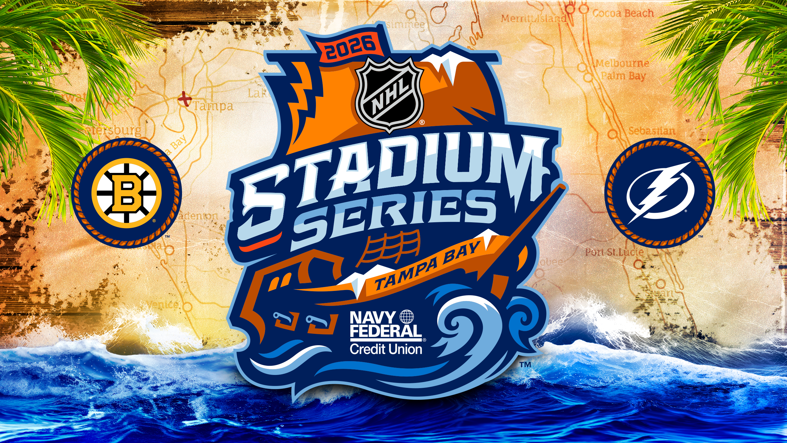 NHL, Lightning and Bruins Unveil 2026 Navy Federal Credit Union NHL Stadium Series Logo, Brand Identity | Pro Hockey News