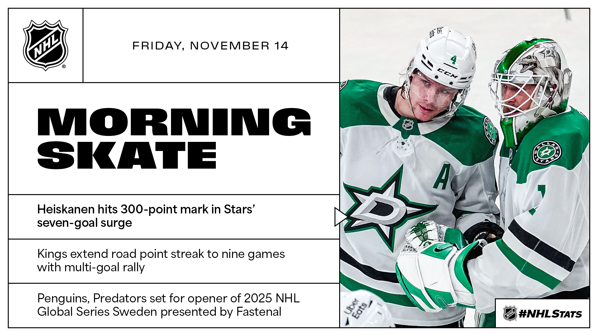NHL Morning Skate – Nov. 14, 2025