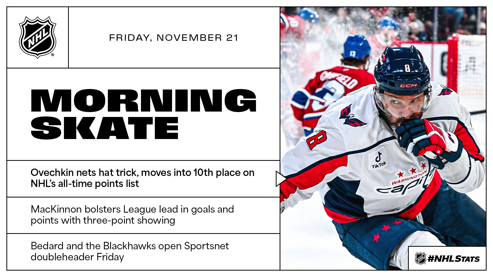 NHL Morning Skate – Nov. 21, 2025