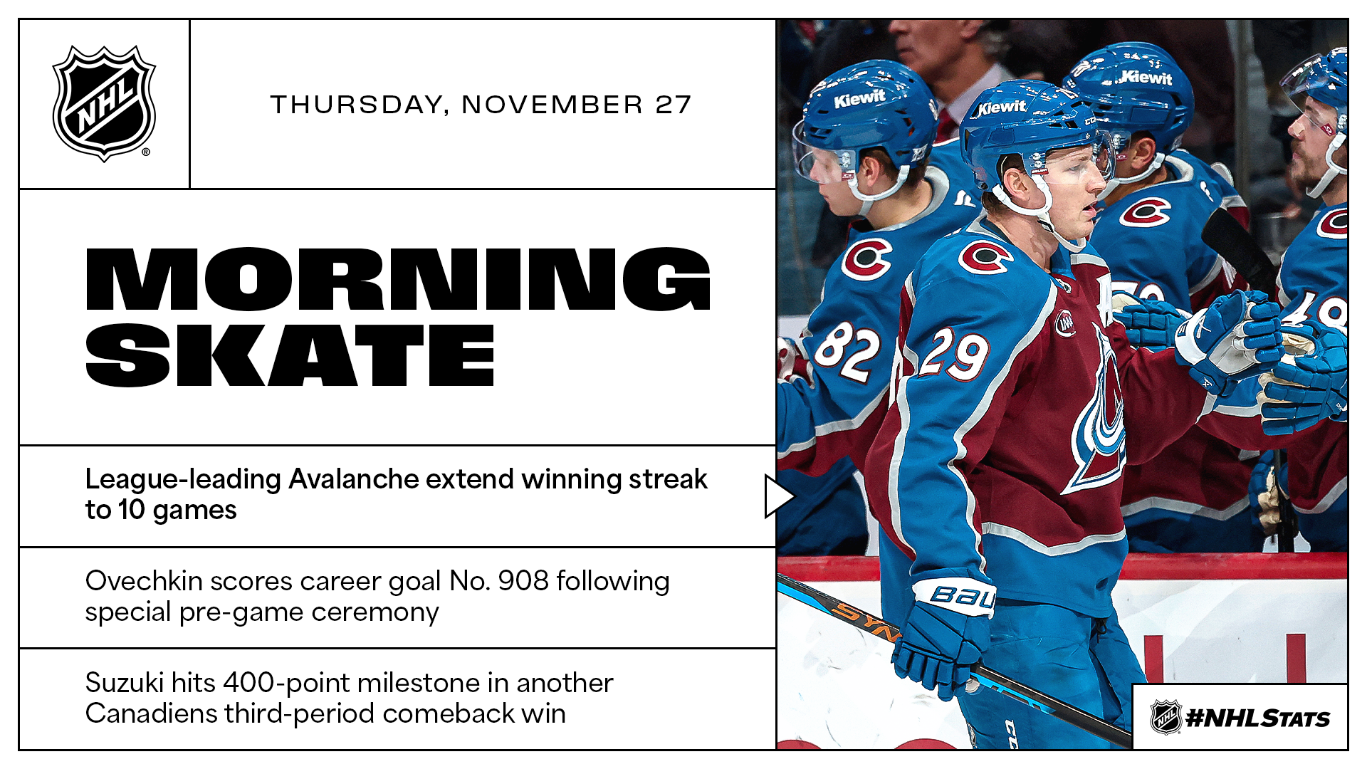 NHL Morning Skate – Nov. 27, 2025
