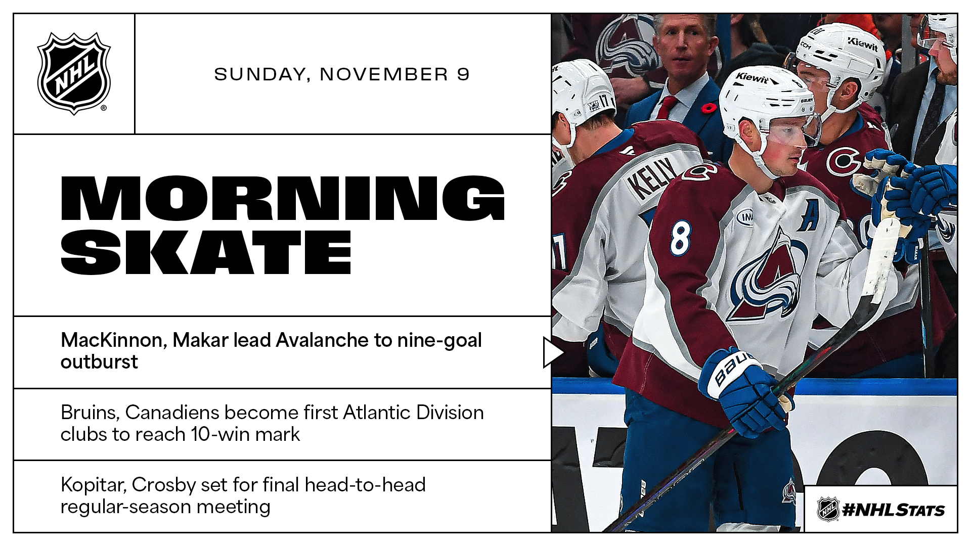 NHL Morning Skate – Nov. 9, 2025 