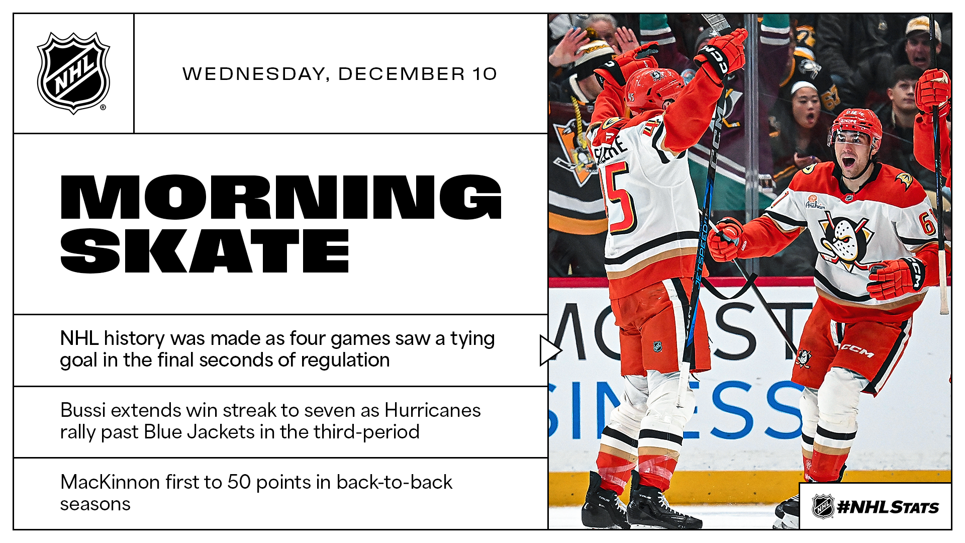 NHL Morning Skate – Dec. 10, 2025 
