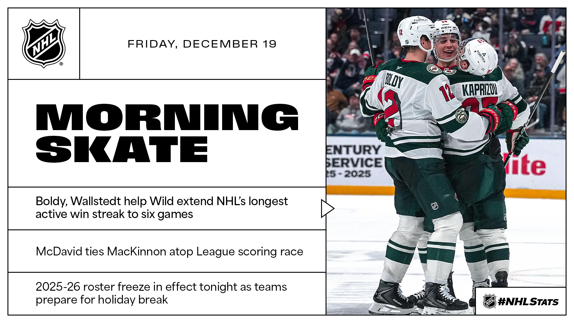 NHL Morning Skate – Dec. 19, 2025