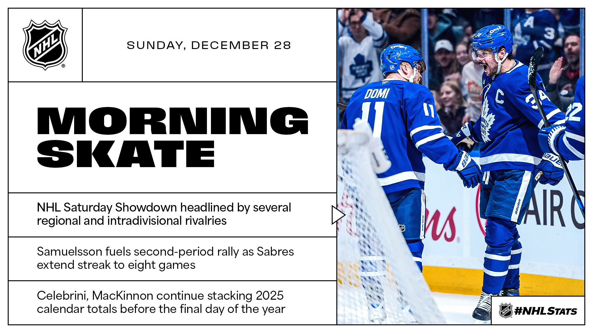 NHL Morning Skate – Dec. 28, 2025 