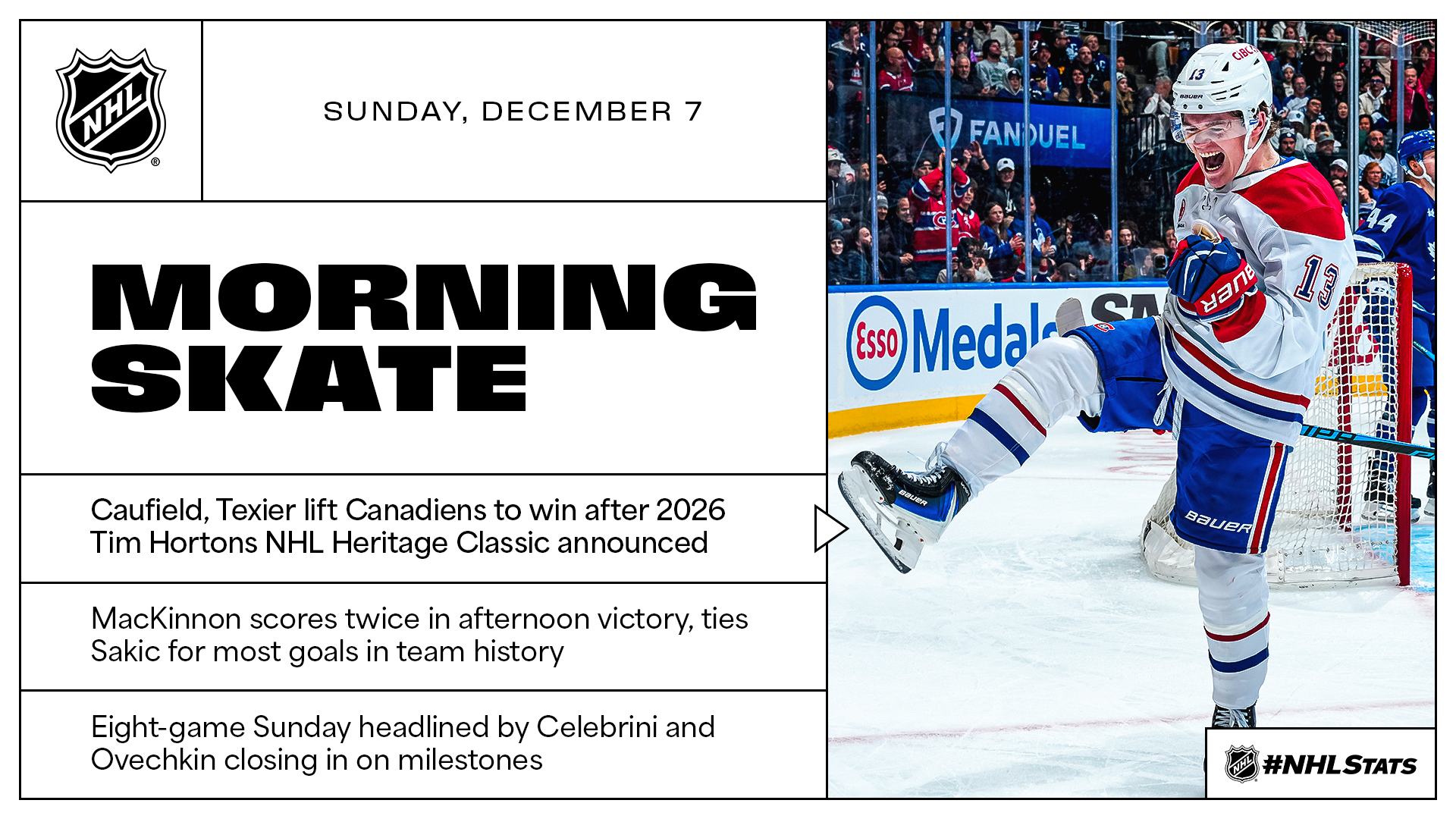 NHL Morning Skate – Dec. 7, 2025
