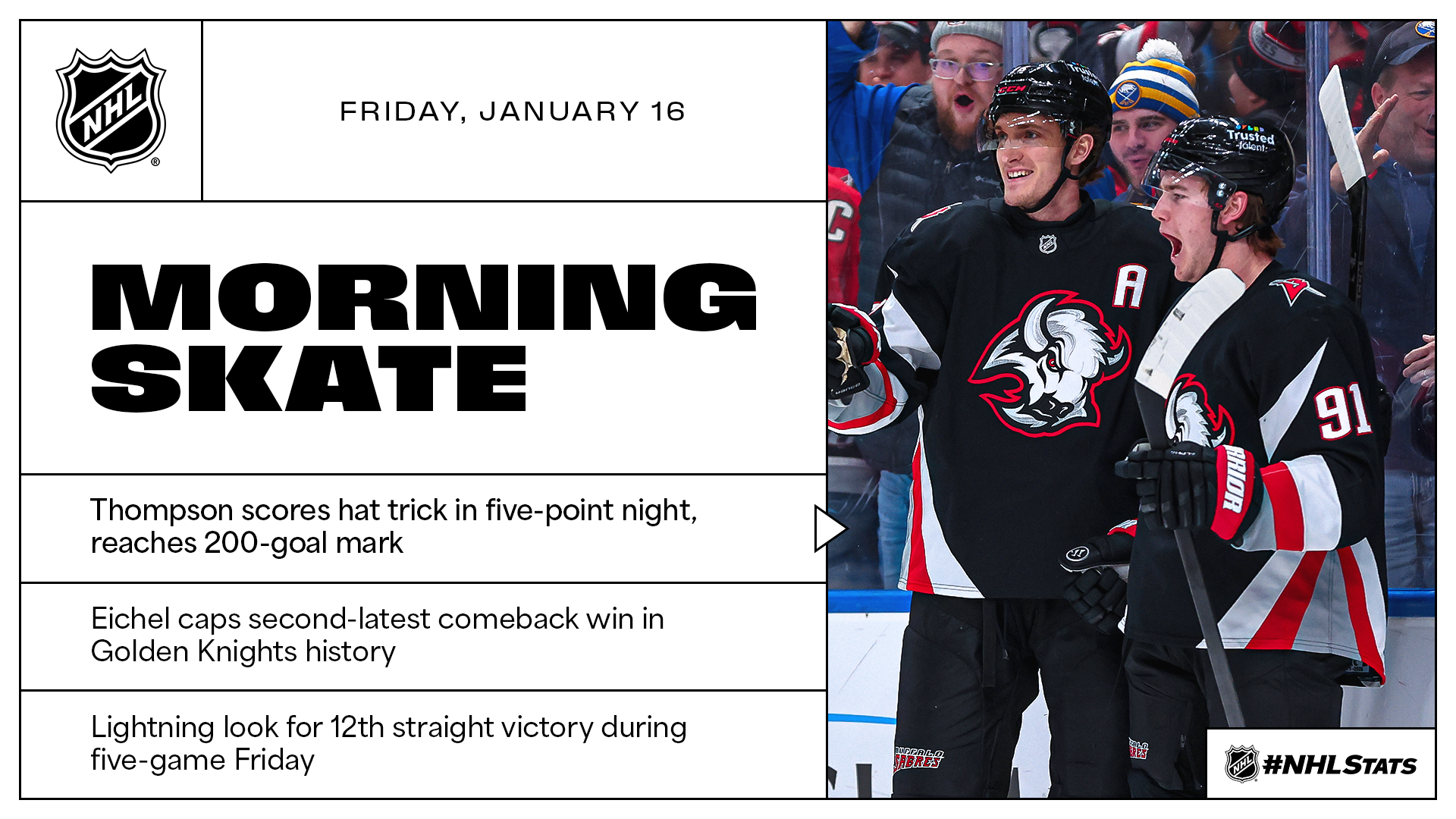 NHL Morning Skate – Jan. 16, 2026 