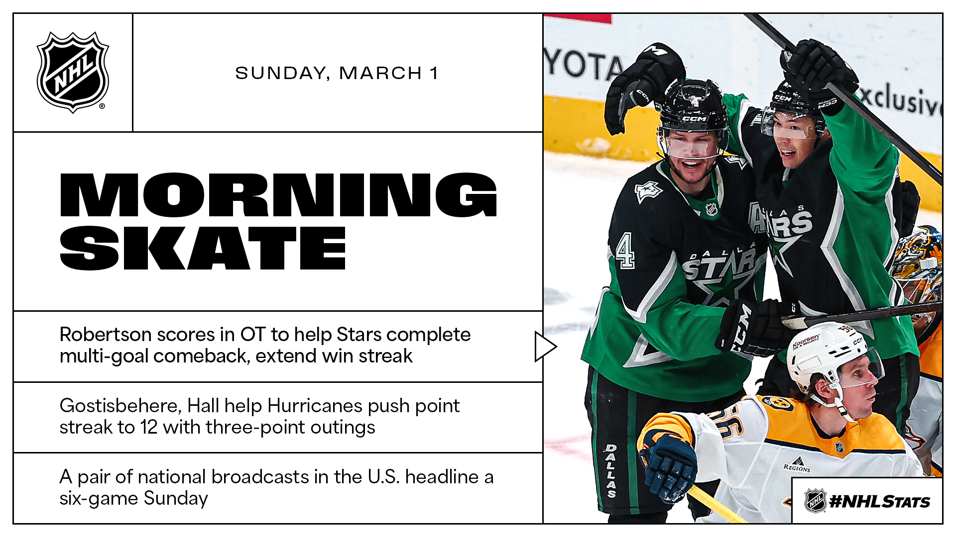 NHL Morning Skate – March 1, 2026