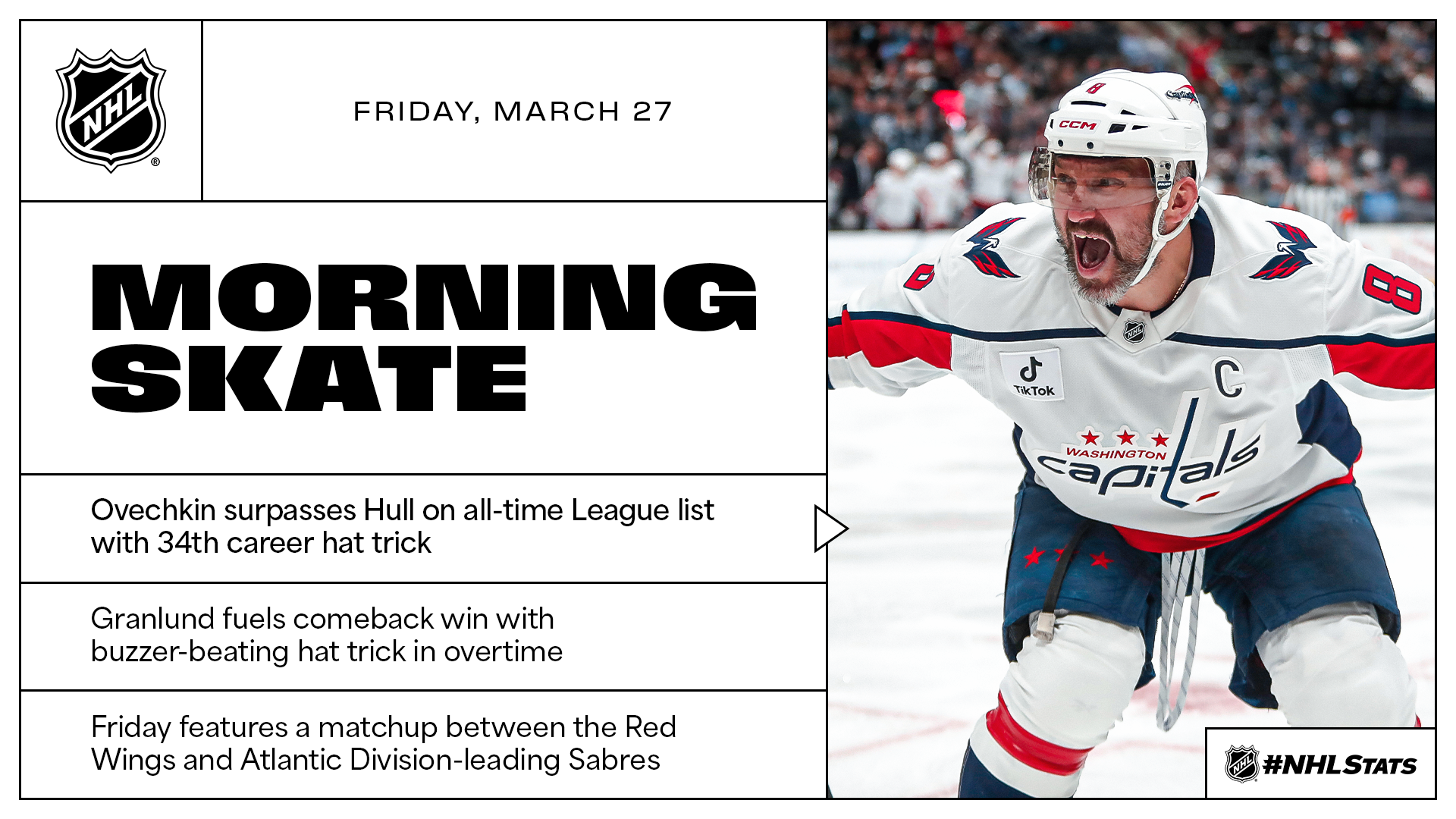 NHL Morning Skate – March 27, 2026 