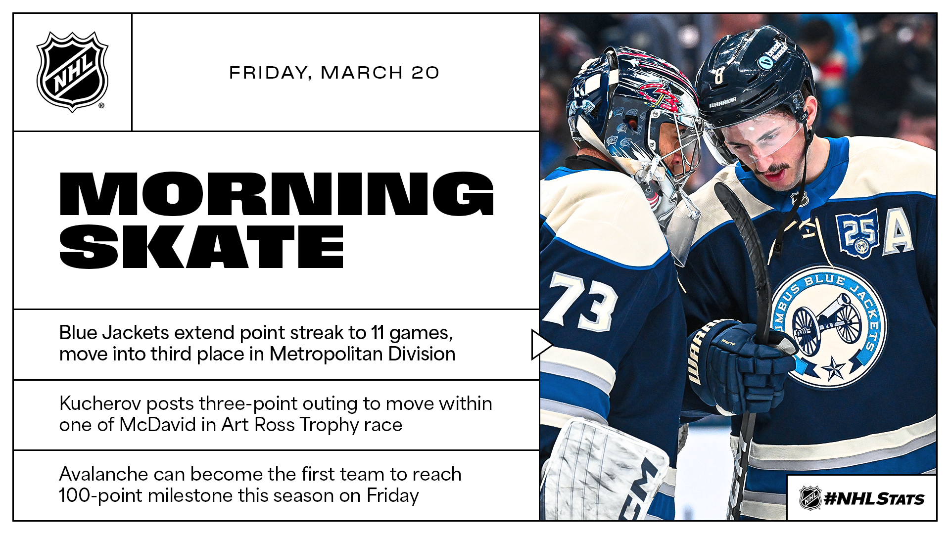 NHL Morning Skate – March 20, 2026