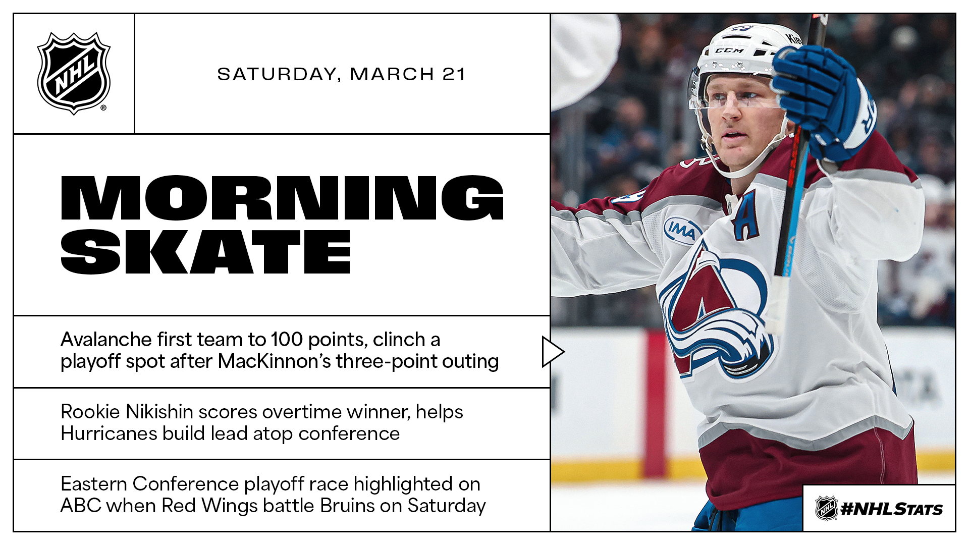 NHL Morning Skate – March 21, 2026