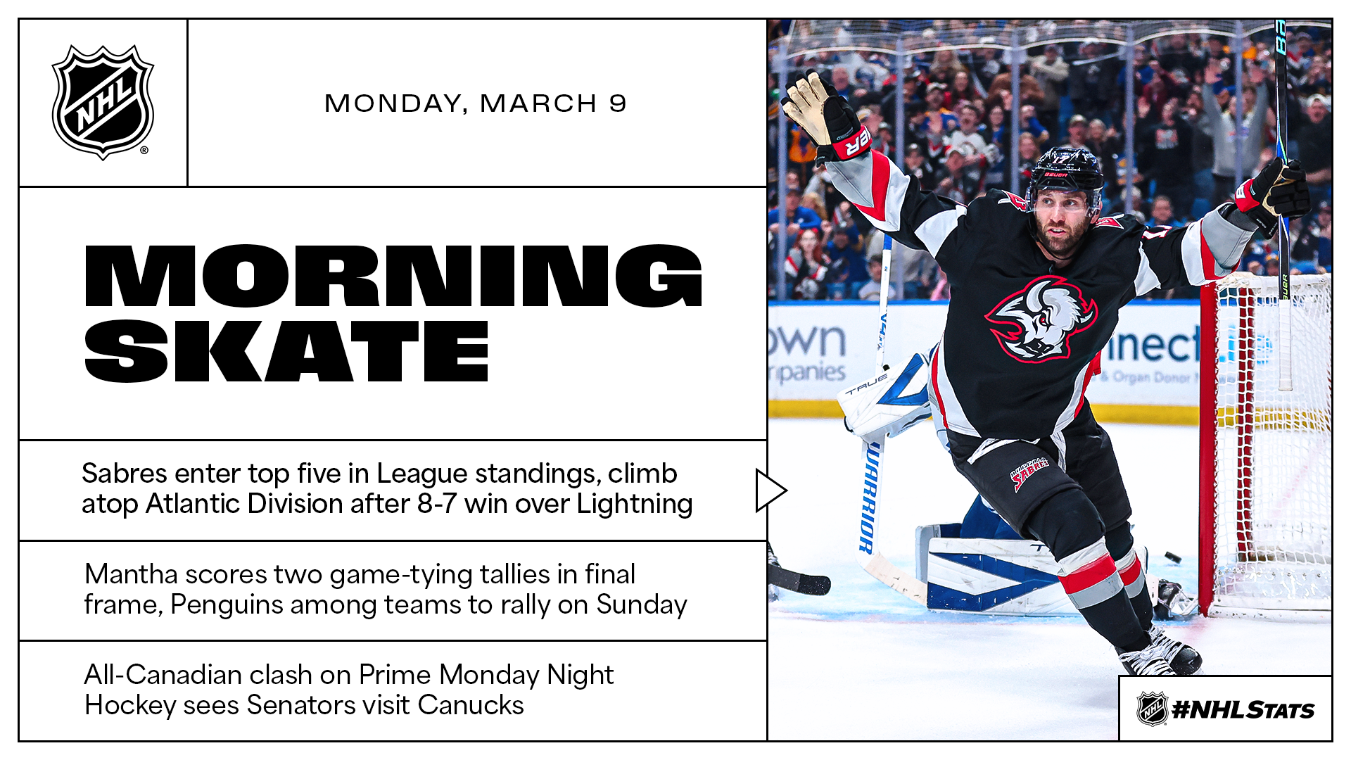 NHL Morning Skate – March 9, 2026