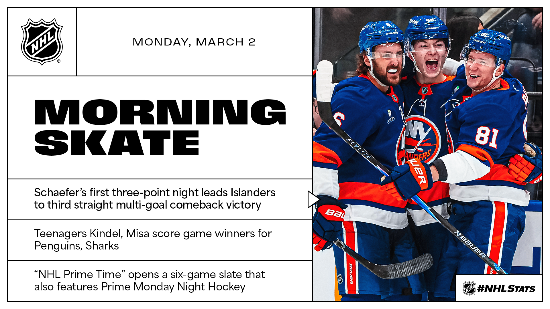 NHL Morning Skate – March 2, 2026