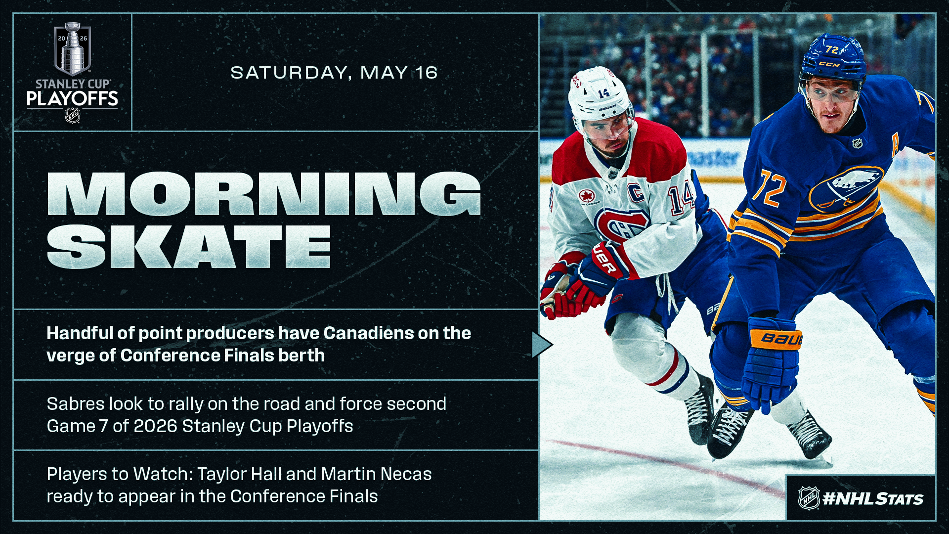 NHL Morning Skate: Stanley Cup Playoffs Edition – May 16, 2026