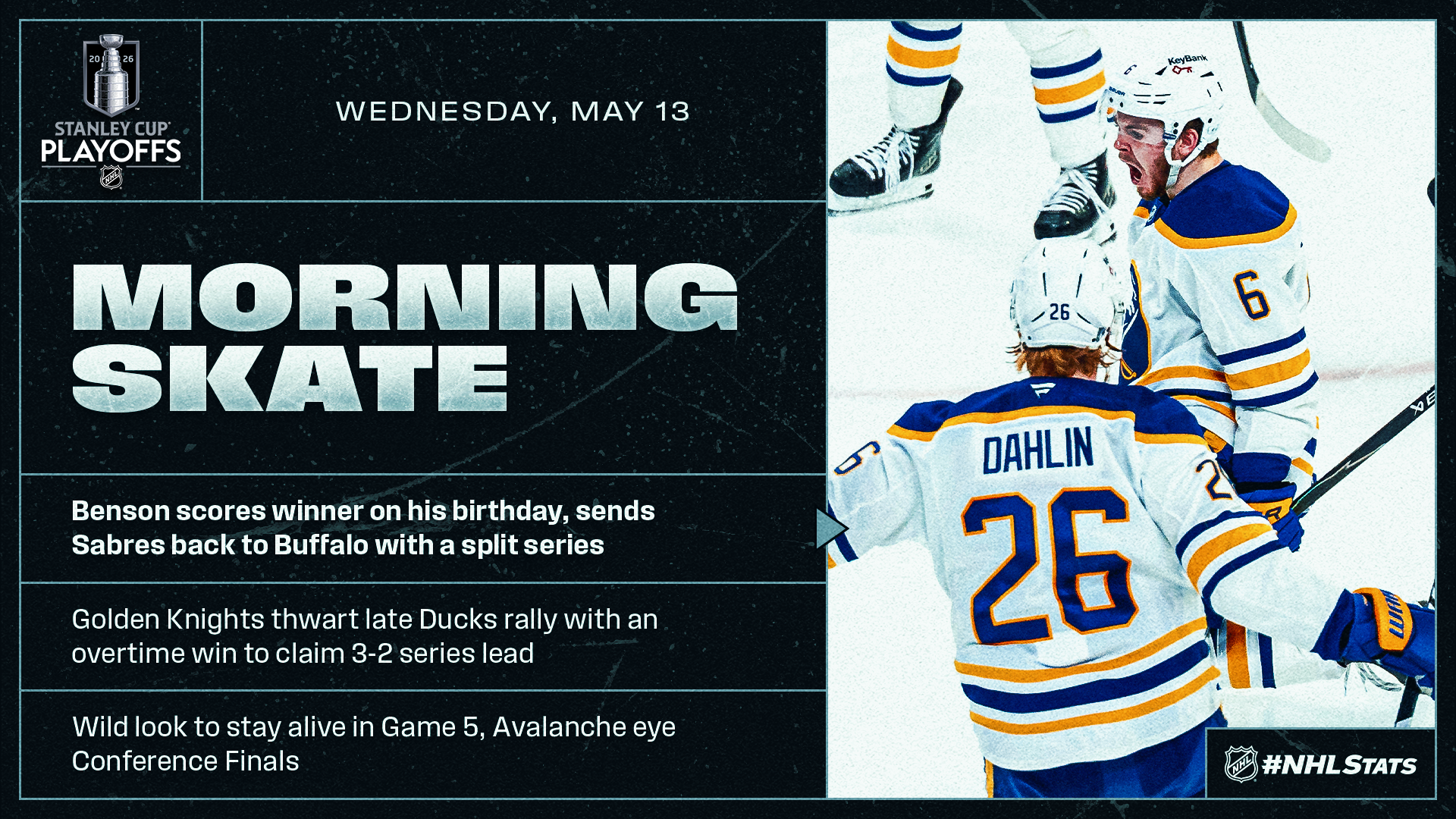 NHL Morning Skate: Stanley Cup Playoffs Edition – May 13, 2026